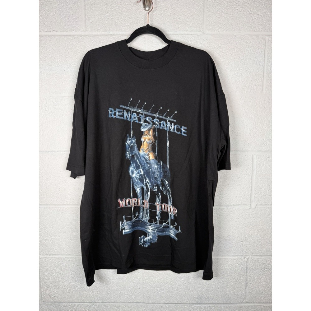 Beyoncé Renaissance World Tour 2023 Graphic T Shirt Black XXL Concert Tee NWOT